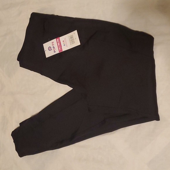 2 Pack POP Fit 1 Regular and 1 Crop Legging in Black Size L NWT - Picture 5 of 10